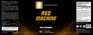 Champions Supplements Red Machine Red Superfood Kiwi Strawberry Flavor, 300g, 30 Servings, Serving Size 10g,