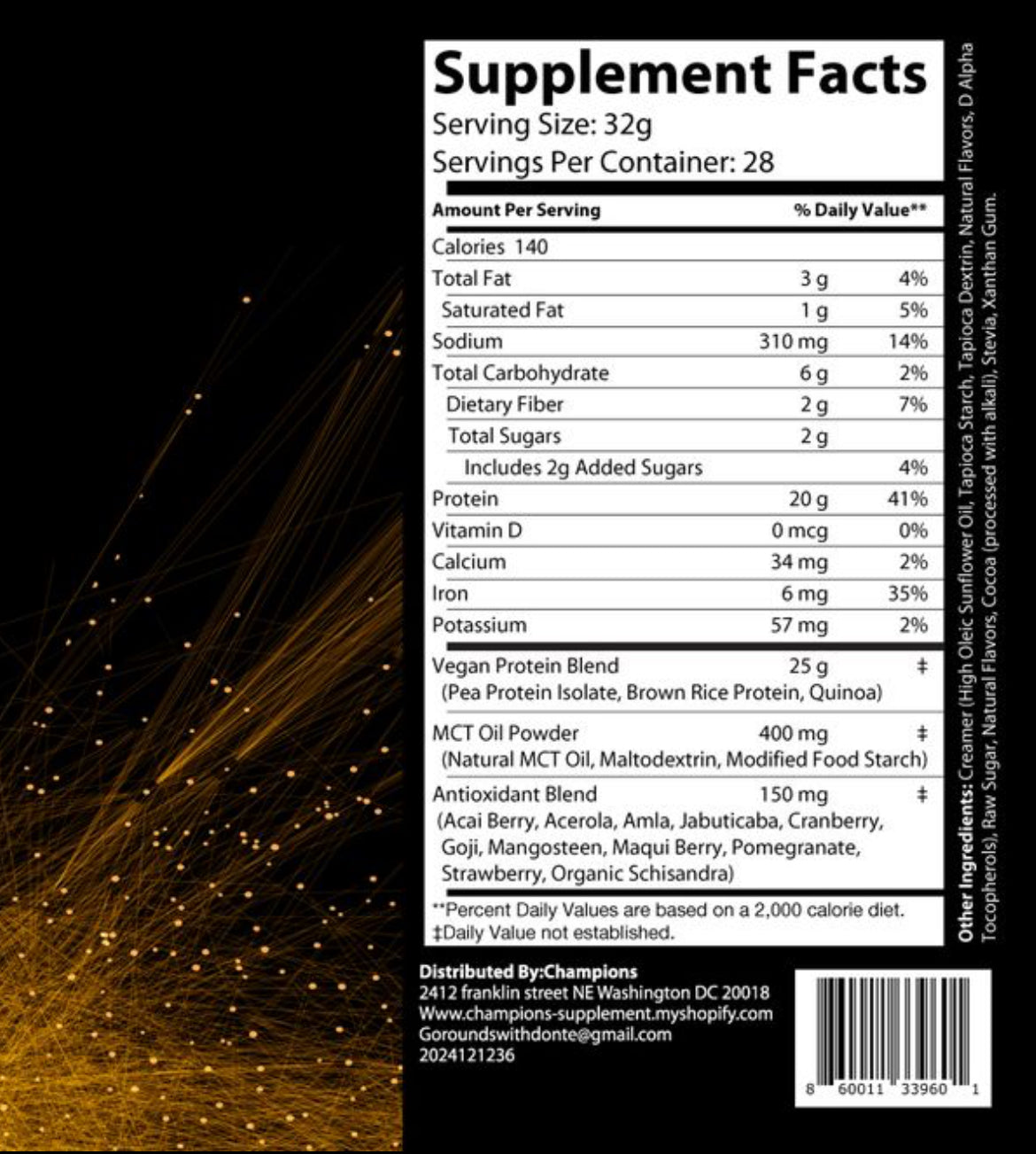 Plant Protein - Chocolate Milkshake