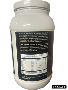 Champions Supplements Plant Protein Powder Vanilla Milkshake Flavor, 2LBS, 28 Servings, Serving Size 32g, 20g Protein, 4g Sugar 130 Calories