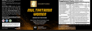 Champions Supplements Multivitamin Women, 60 Capsules, 30 Servings, Serving Size 2 Capsules