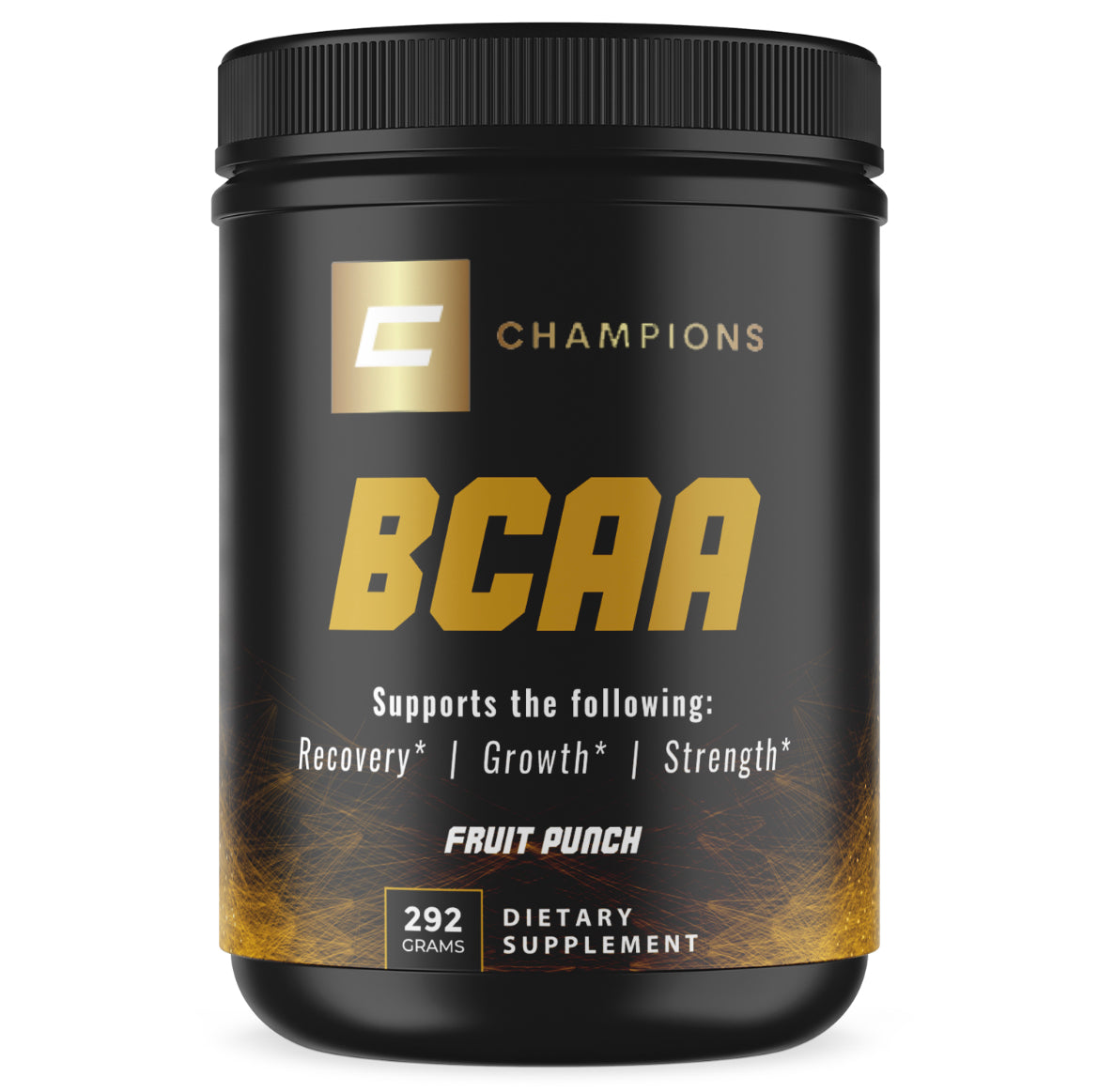 Champions Supplements BCAA Powder, Fruit Punch Flavor, 292g, 45 Serving Per Container, Serving Size 6.5g