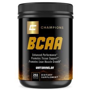 Champions Supplements BCAA, Pre or Post Workout, Watermelon Flavor, 292g, 45 Servings, Serving Size 6.5g,