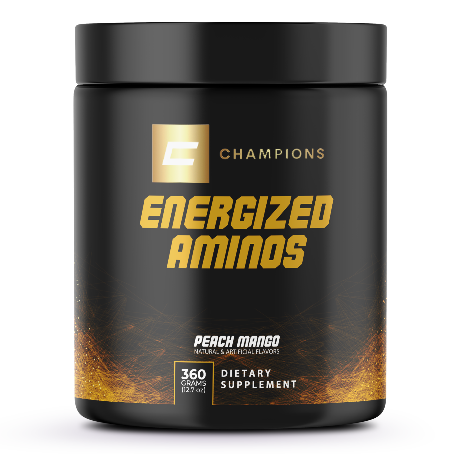 Champions Supplements Energized Aminos, BCAA Peach Mango Flavor, 9g, 40 servings, 360g